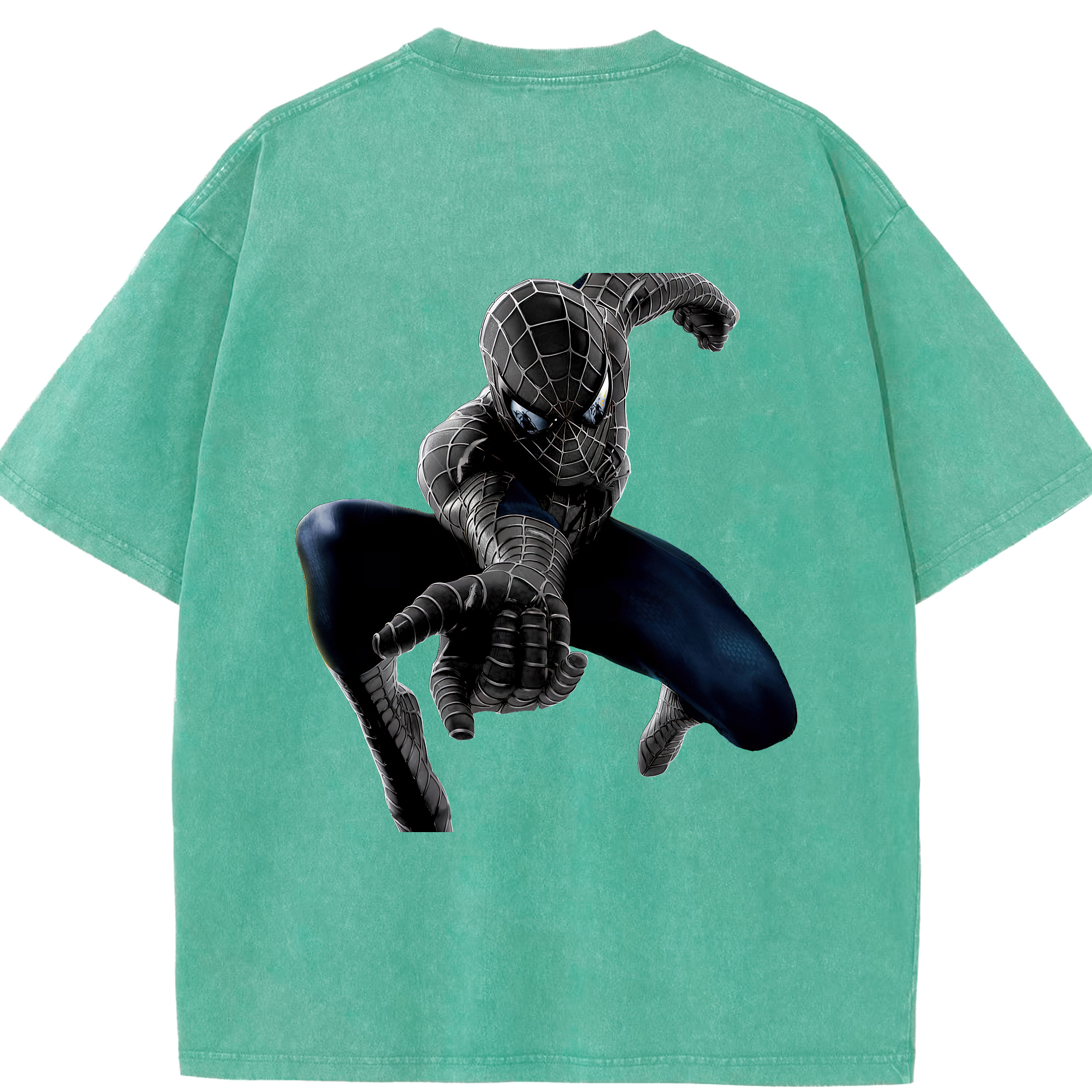 Spider Man スパイダーマン 綿100% ヴィンテージ風 半袖Tシャツ（背面プリント）
